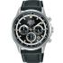 LORUS Sport Chronograph Black Dial 42mm Silver Stainless Steel Black Leather Strap RT301KX9 - 0