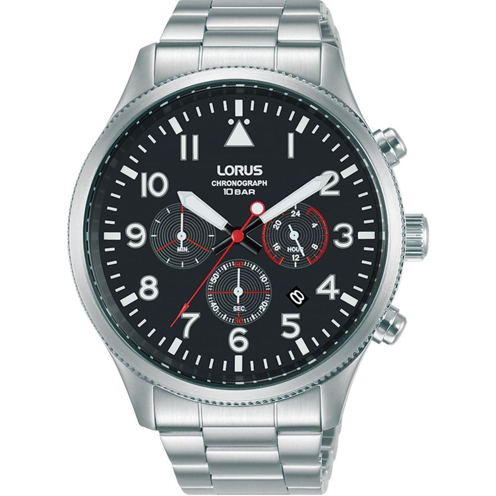 LORUS Chronograph 45mm Silver Stainless Steel Bracelet RT363JX9