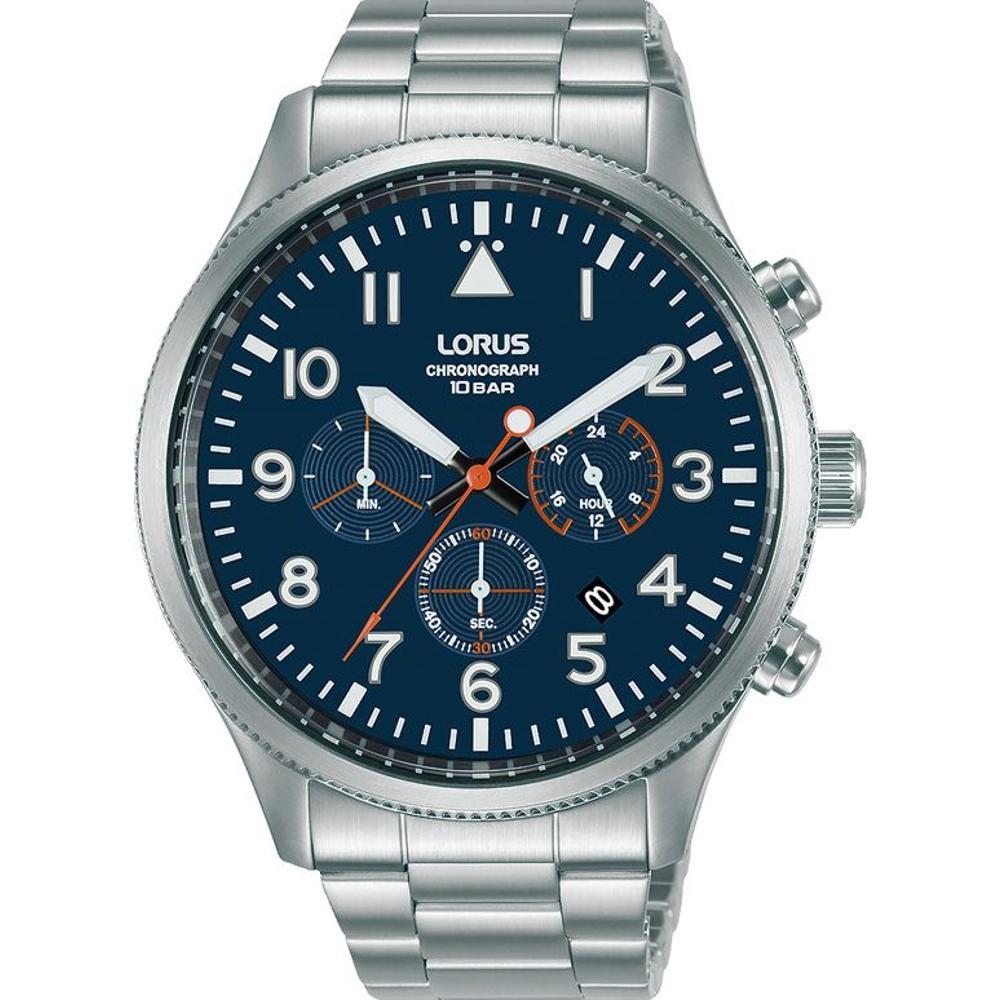 LORUS Chronograph 45mm Silver Stainless Steel Bracelet RT365JX9