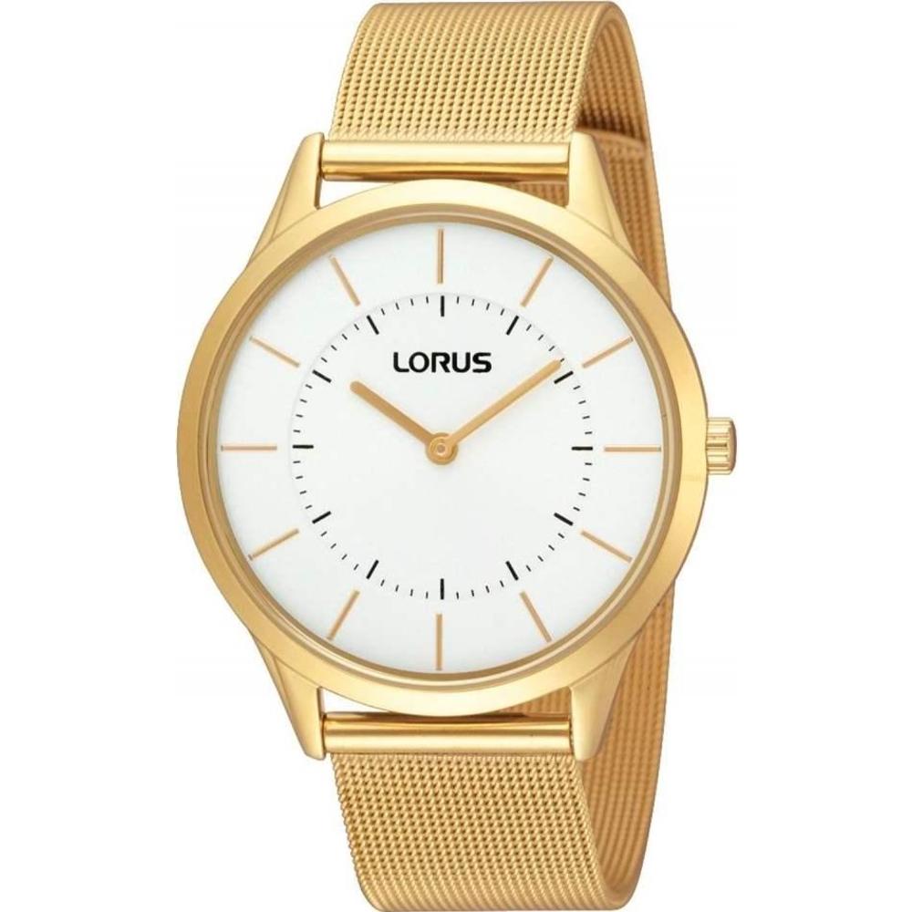 LORUS Classic Lady's Three Hands 38mm Gold Stainless Steel Mesh Bracelet RTA44AX-9