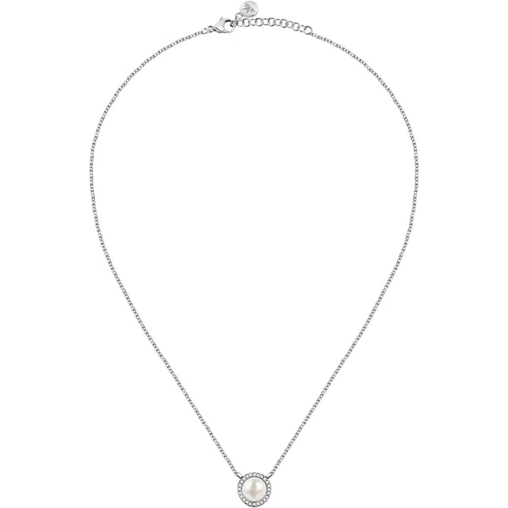 NECKLACE Rosette MORELLATO Perla Ciondoli Silver 925° with Zircon Stones and Pearl SAER49