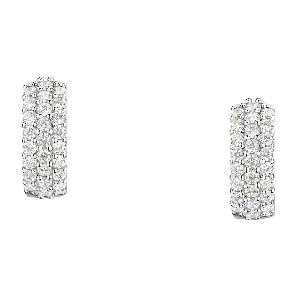 EARRINGS Hoops MORELLATO Tesori Silver 925° with Zircon Stones SAIW144