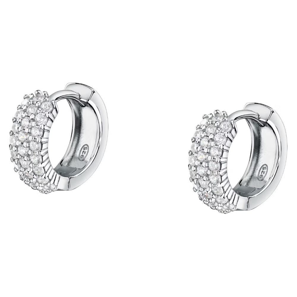 EARRINGS Hoops MORELLATO Tesori Silver 925° with Zircon Stones SAIW144