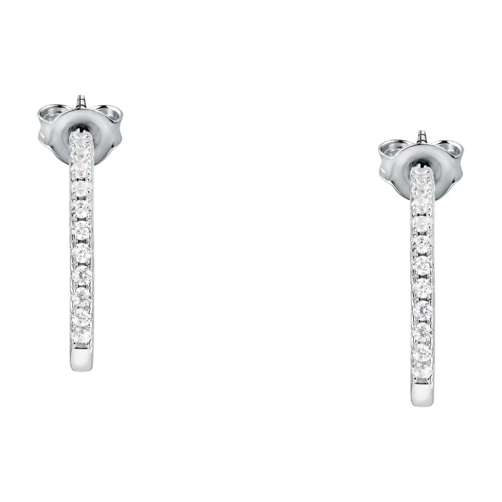 EARRINGS Hoops MORELLATO Tesori Silver 925° with Zircon Stones SAIW146