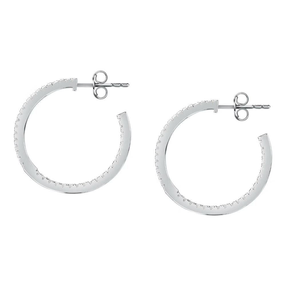 EARRINGS Hoops MORELLATO Tesori Silver 925° with Zircon Stones SAIW147