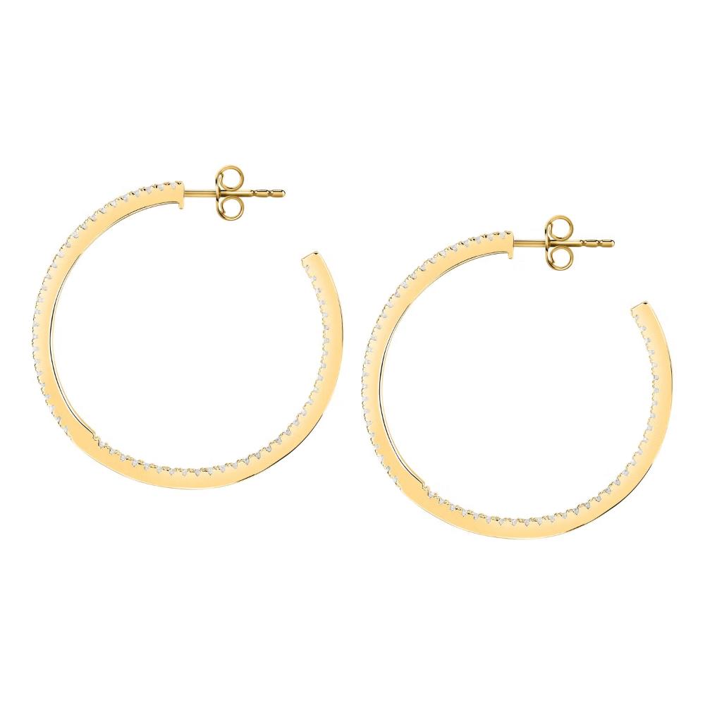 EARRINGS Hoops MORELLATO Tesori Gold-Plated Silver 925° with Zircon Stones SAIW149