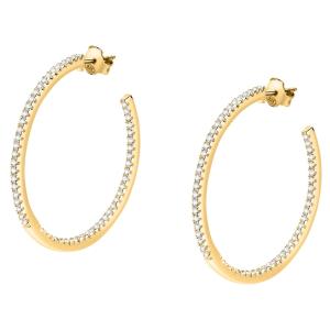 EARRINGS Hoops MORELLATO Tesori Gold-Plated Silver 925° with Zircon Stones SAIW149 - 52817