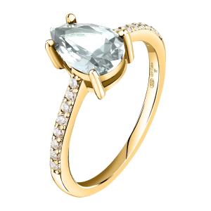 RING Sinle Stone MORELLATO Tesori Silver 925° Gold-Plated with Zircon Stones SAIW210 - 54221