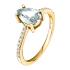 RING Sinle Stone MORELLATO Tesori Silver 925° Gold-Plated with Zircon Stones SAIW210 - 0