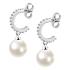 EARRINGS Dangling MORELLATO Pearl Essenziale Silver 925° with Zircon Stones and Pearls SANH03 - 1