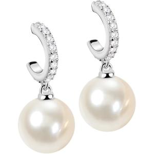 EARRINGS Dangling MORELLATO Pearl Essenziale Silver 925° with Zircon Stones and Pearls SANH03 - 53816