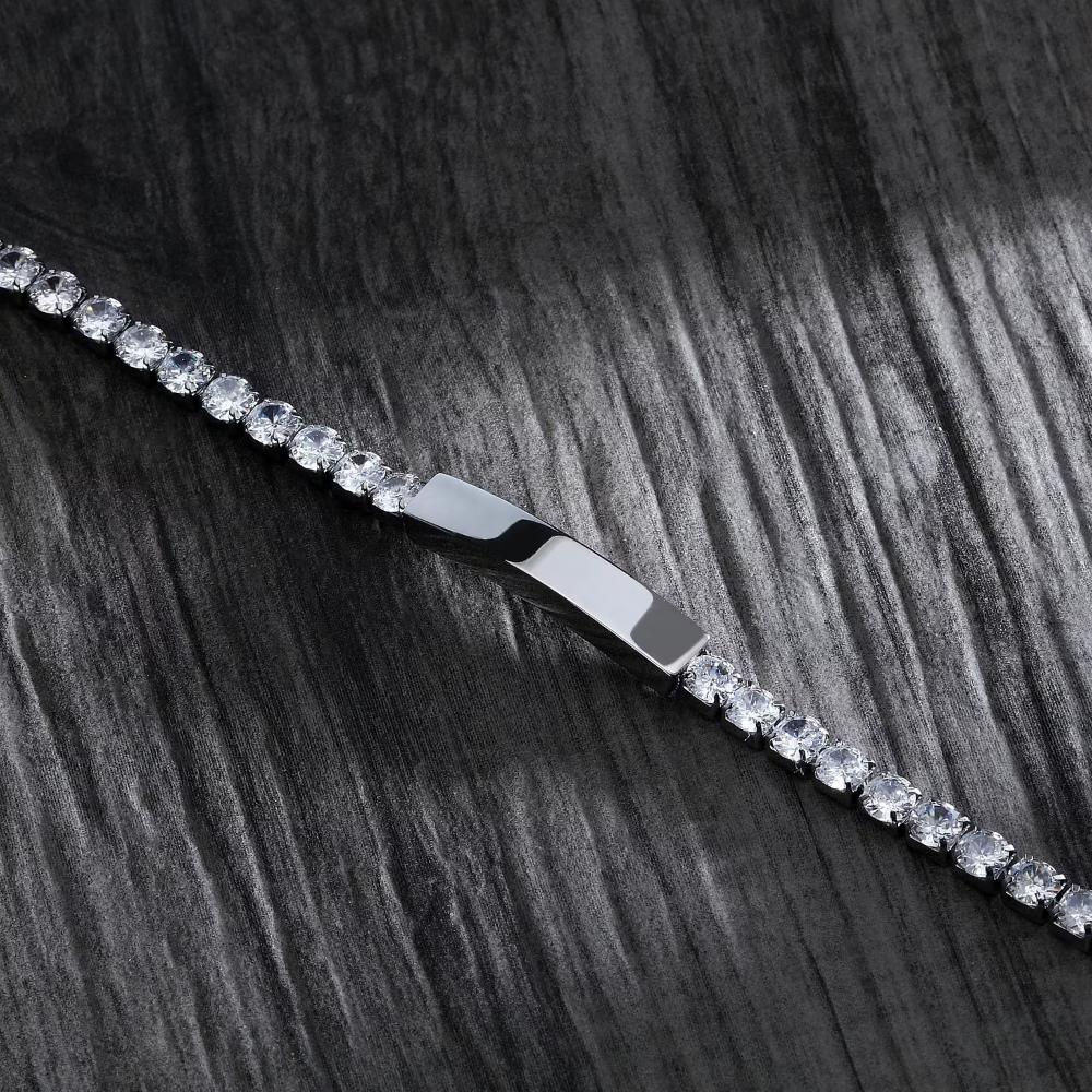 SECTOR Tennis Bracelet Silver Stainless Steel with White Zircon Stones SANN49 - 6