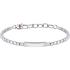 SECTOR Tennis Bracelet Silver Stainless Steel with White Zircon Stones SANN49 - 0