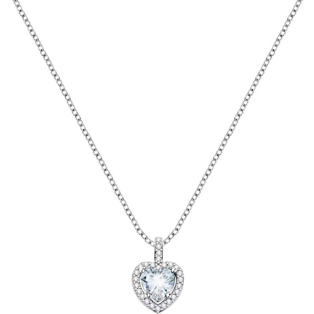 NECKLACE Rosette Heart MORELLATO Tesori Silver 925° with Zircon Stones SAVB02