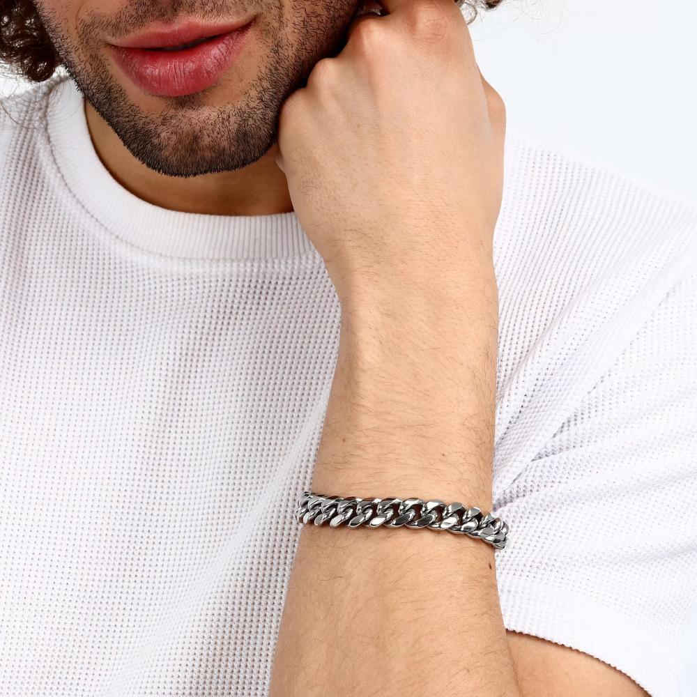 SECTOR Basic Bracelet 22cm Silver Stainless Steel SAXS09