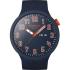 SWATCH Essentials Essentially Confident Three Hands 47mm Blue and Orange Silicon Strap SB01S700 - 0