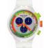 SWATCH Big Bold Chronograph Neon Jelly 47mm White Silicone Strap SB02K100 - 0