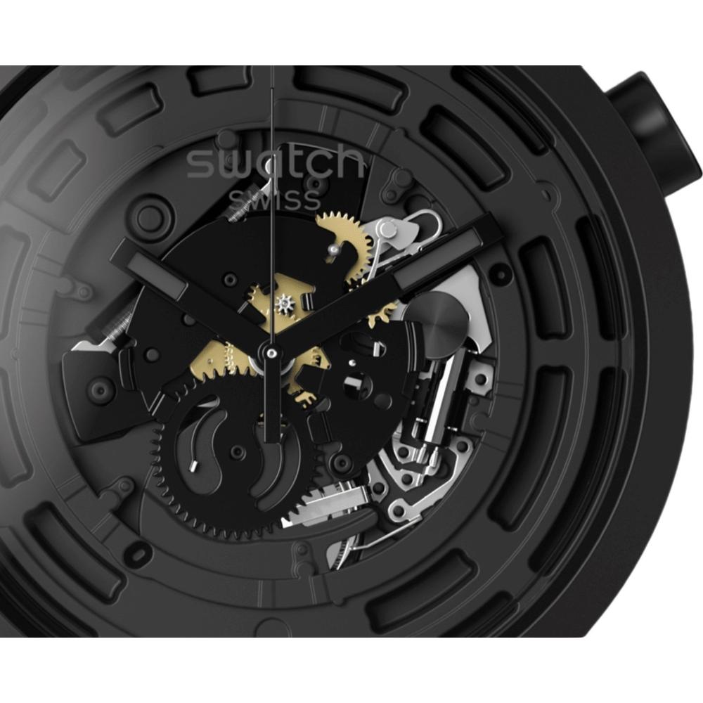 SWATCH Big Bold Bioceramic C-Black 47mm Black Bio-sourced Strap SB03B100