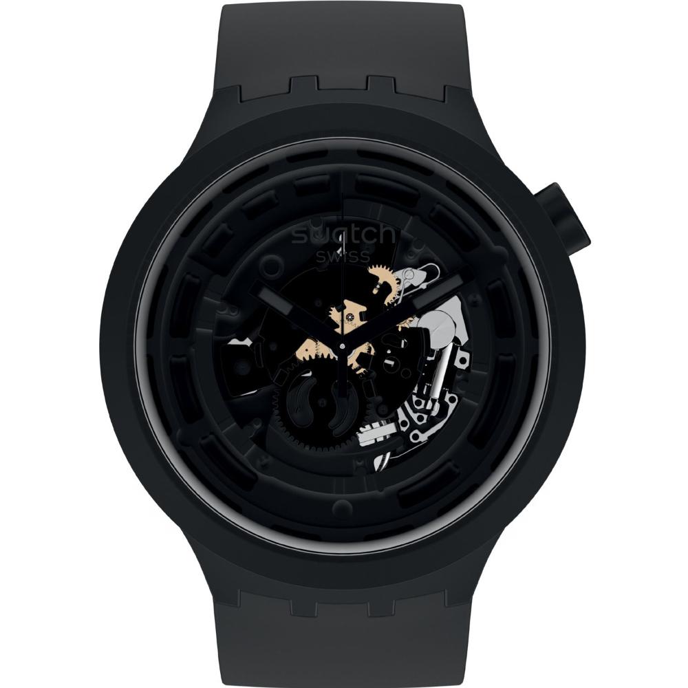 SWATCH Big Bold Bioceramic C-Black 47mm Black Bio-sourced Strap SB03B100