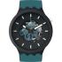 SWATCH Big Bold Bioceramic Night Trip 47mm Blue Silicone Strap SB03B107 - 0