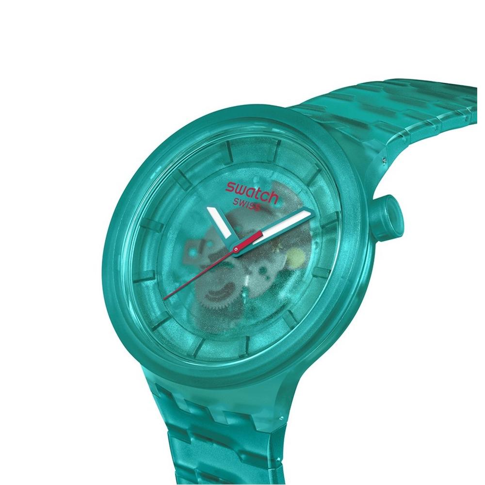 SWATCH Colors Of Joy Turquoise Joy 47mm Turquoise Bio-Sourced Bracelet SB05L101