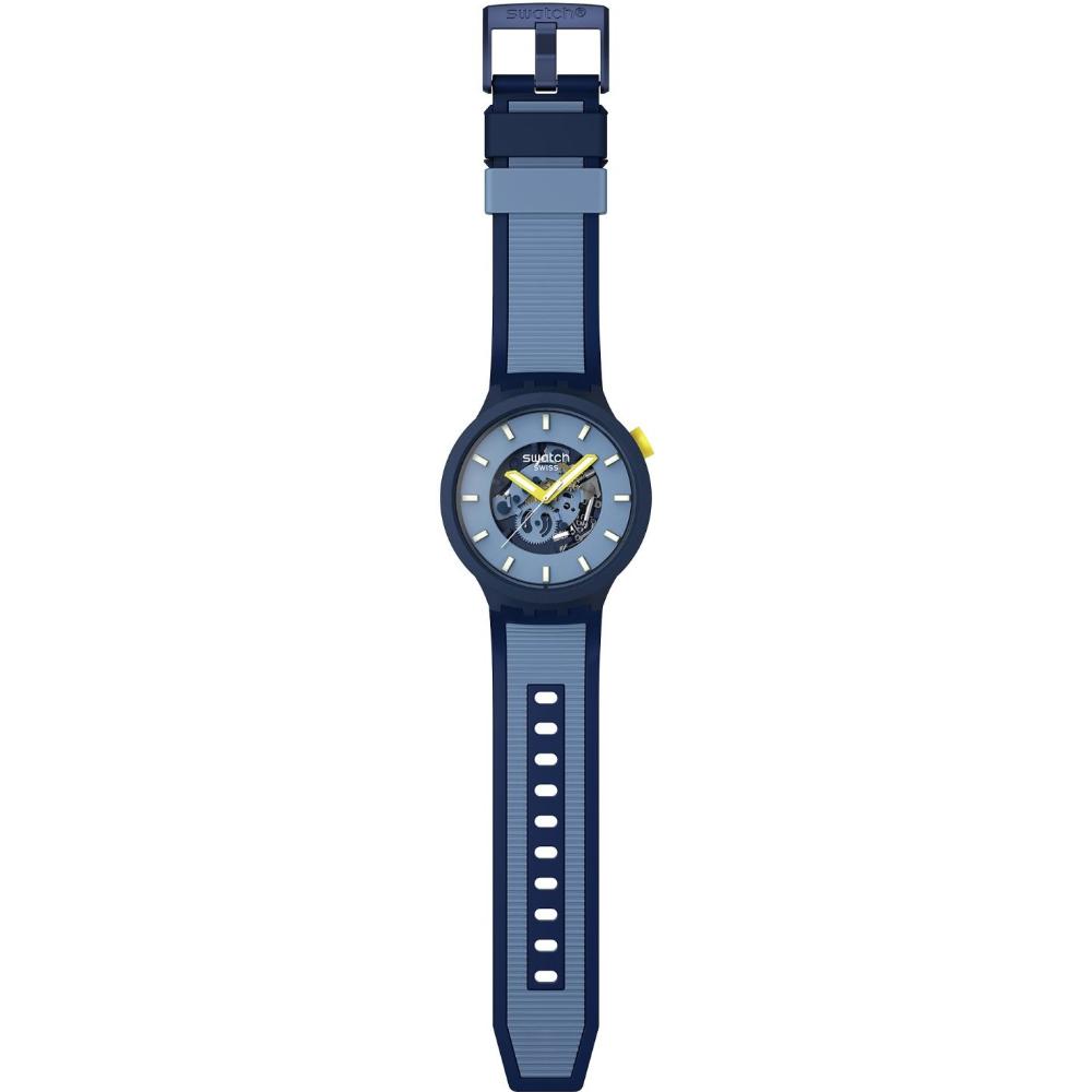 SWATCH Below The Horizon 47mm Blue Silicone Strap SB05N117