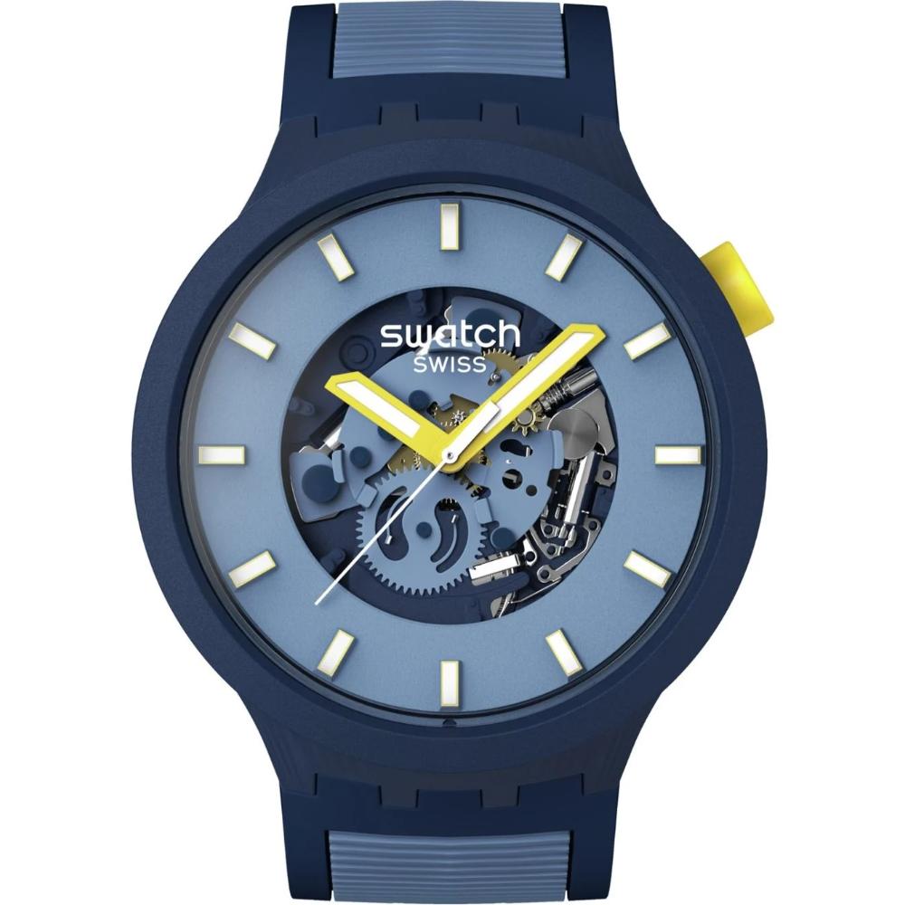 SWATCH Below The Horizon 47mm Blue Silicone Strap SB05N117