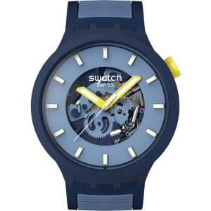 SWATCH Below The Horizon 47mm Blue Silicone Strap SB05N117 - 49820