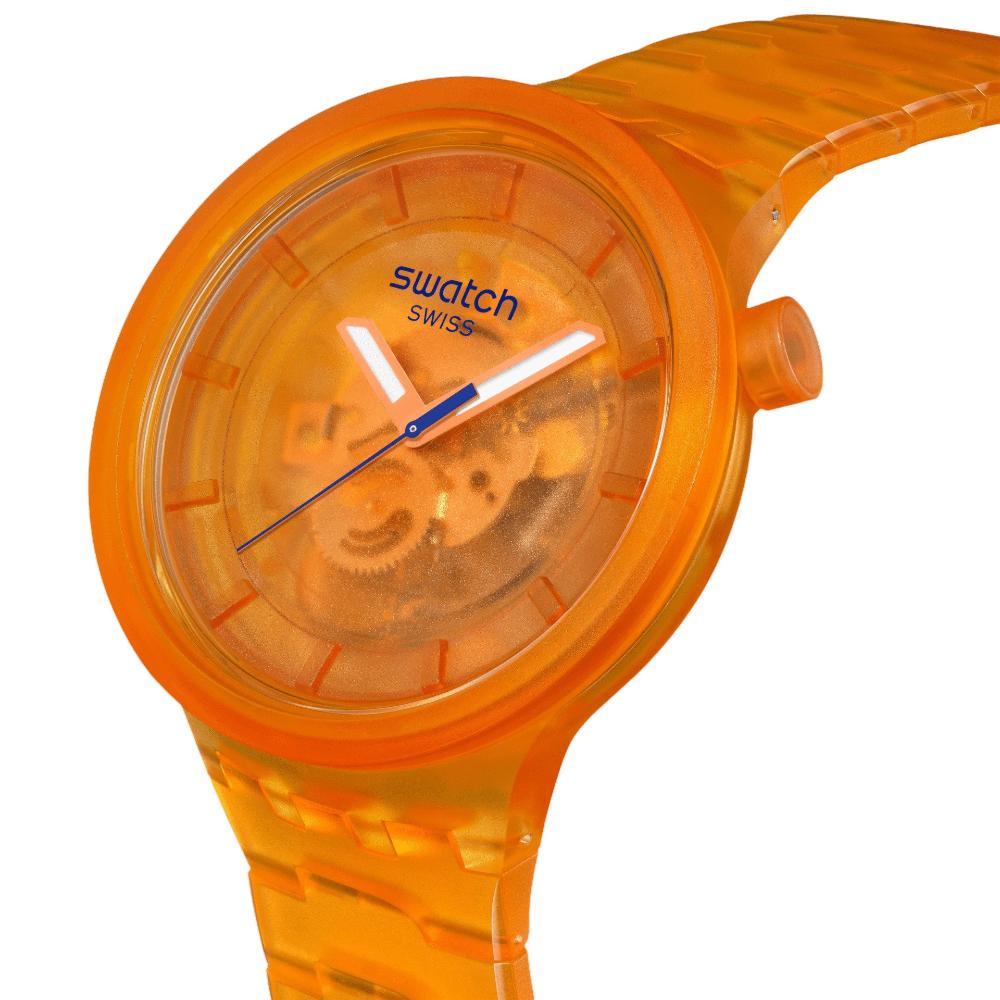 SWATCH Colors Of Joy Orange Joy 47mm Orange Bio-Sourced Bracelet SB05P100