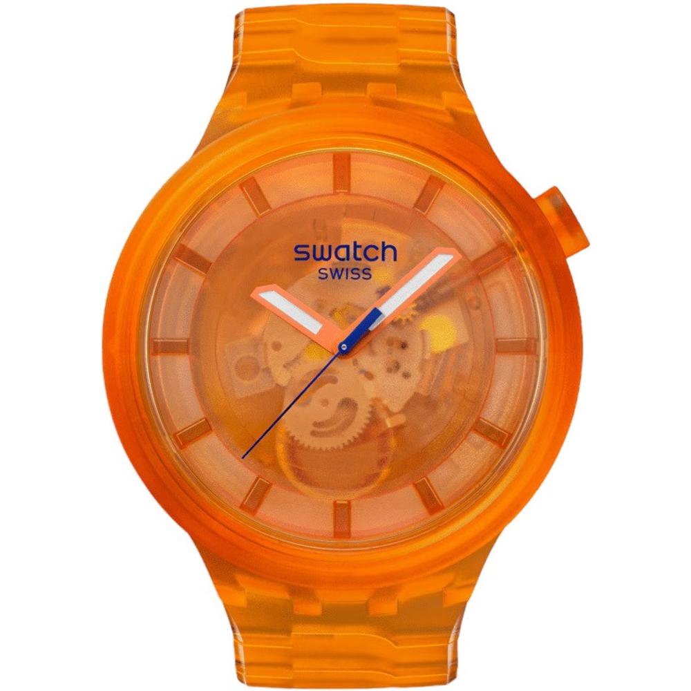 SWATCH Colors Of Joy Orange Joy 47mm Orange Bio-Sourced Bracelet SB05P100