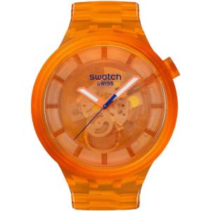 SWATCH Colors Of Joy Orange Joy 47mm Orange Bio-Sourced Bracelet SB05P100 - 47479