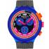 SWATCH Big Bold Chronograph Neon Party To The Max 47mm Grey Biosourced Strap SB06N102 - 0