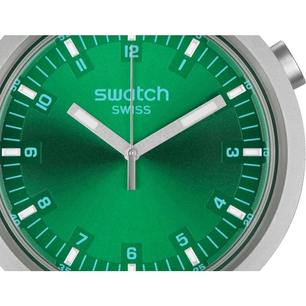 SWATCH Big Bold Irony Forest Face 47mm Silver Stainless Steel Bracelet SB07S101G