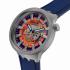 SWATCH Essentials Orange In The Works 47mm Silver Stainless Steel Blue Rubber Strap SB07S114 - 1