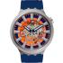 SWATCH Essentials Orange In The Works 47mm Silver Stainless Steel Blue Rubber Strap SB07S114 - 0