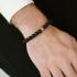 STEEL & BARNETT Matt Men's Bracelet in Black Stainless Steel and Black Onyx SBB023 - 2