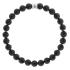 STEEL & BARNETT Matt Men's Bracelet in Black Stainless Steel and Black Onyx SBB023 - 0