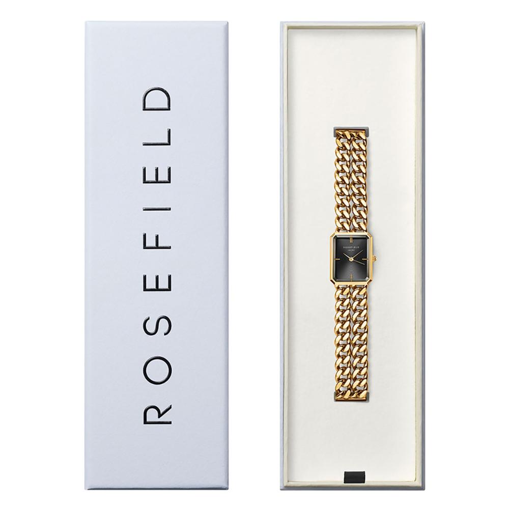 ROSEFIELD The Octagon XS Black 19.5x24mm Gold Stainless Steel Bracelet SBGSG-O77
