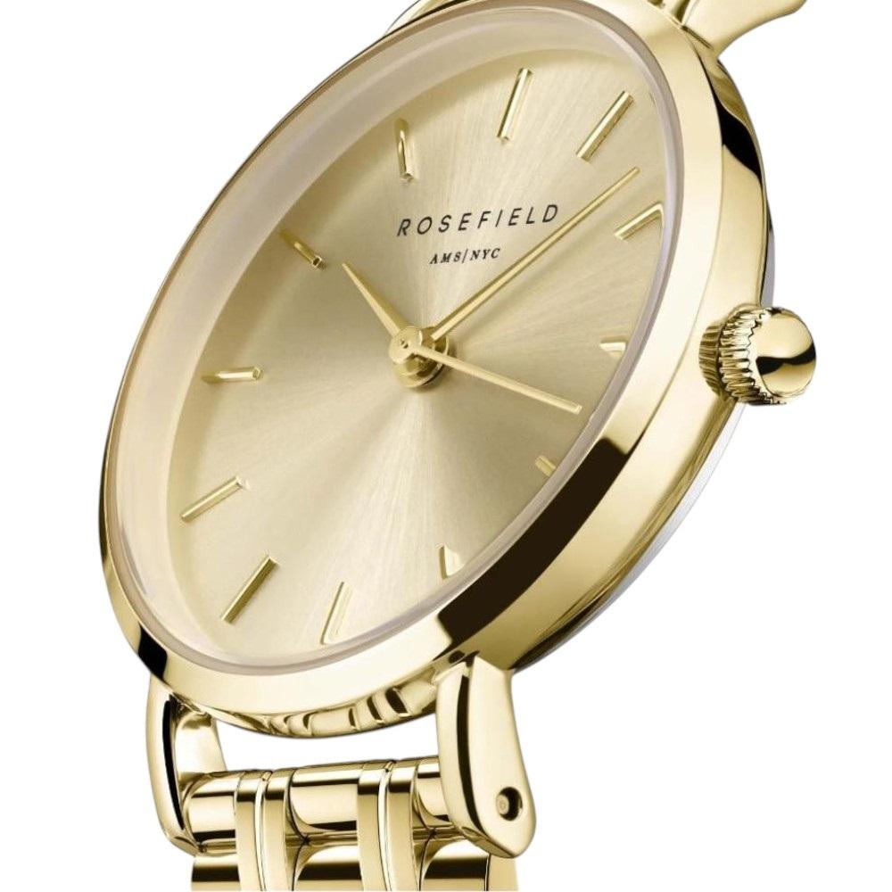ROSEFIELD The Small Edit Champagne Dial 26mm Gold Stainless Steel Bracelet SCGSG-S05