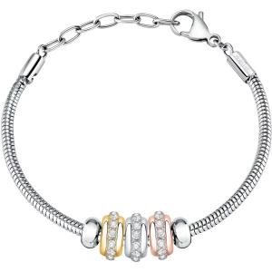 MORELLATO Drops BRACELET in 925° Silver Gold Plated in Yellow and Rose Gold with Zircon Stones SCZ1253 - 52885