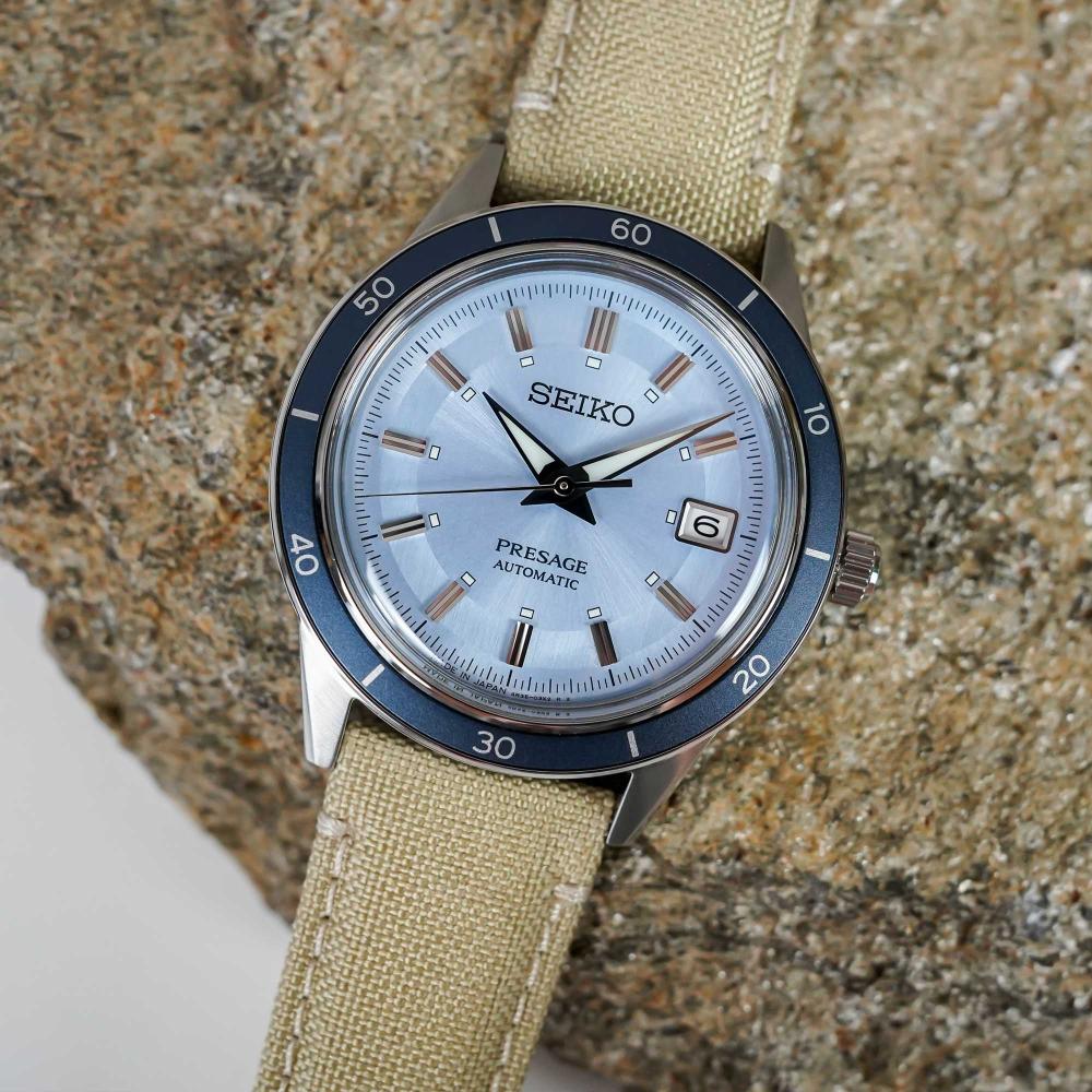 SEIKO Presage Style 60's European Exclusive ‘Retro Blue’ Automatic Limited Edition 40.8mm Silver Stainless Steel Bracelet SRPL19J1 - 12