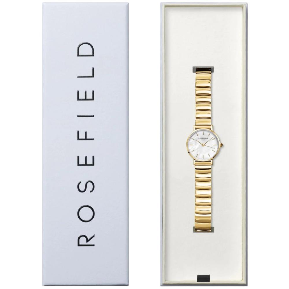 ROSEFIELD Small Edit Mother Of Pearl Dial 26mm Gold Stainless Steel Bracelet SEWGSG-SE02