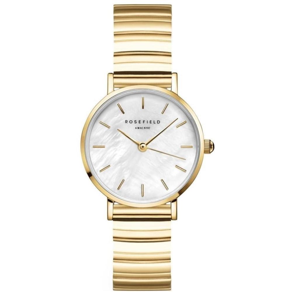 ROSEFIELD Small Edit Mother Of Pearl Dial 26mm Gold Stainless Steel Bracelet SEWGSG-SE02