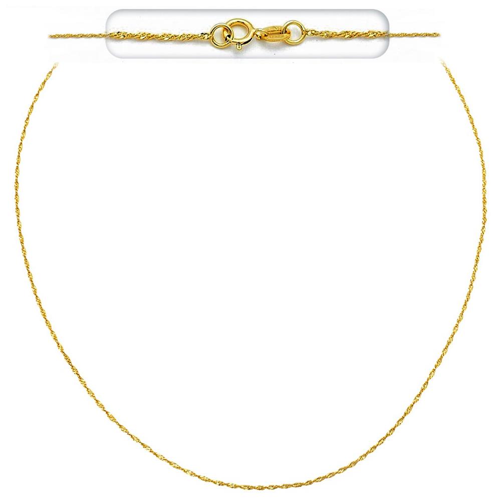 CHAIN Necklace Singapore #1 40cm K14 Yellow Gold SIG-020K.40