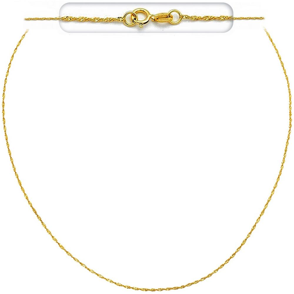 CHAIN Necklace Singapore #2 40cm K14 Yellow Gold SIG-025K.40