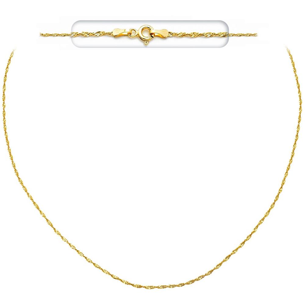 CHAIN Necklace Singapore #3 45cm K14 Yellow Gold SIG-030K.45