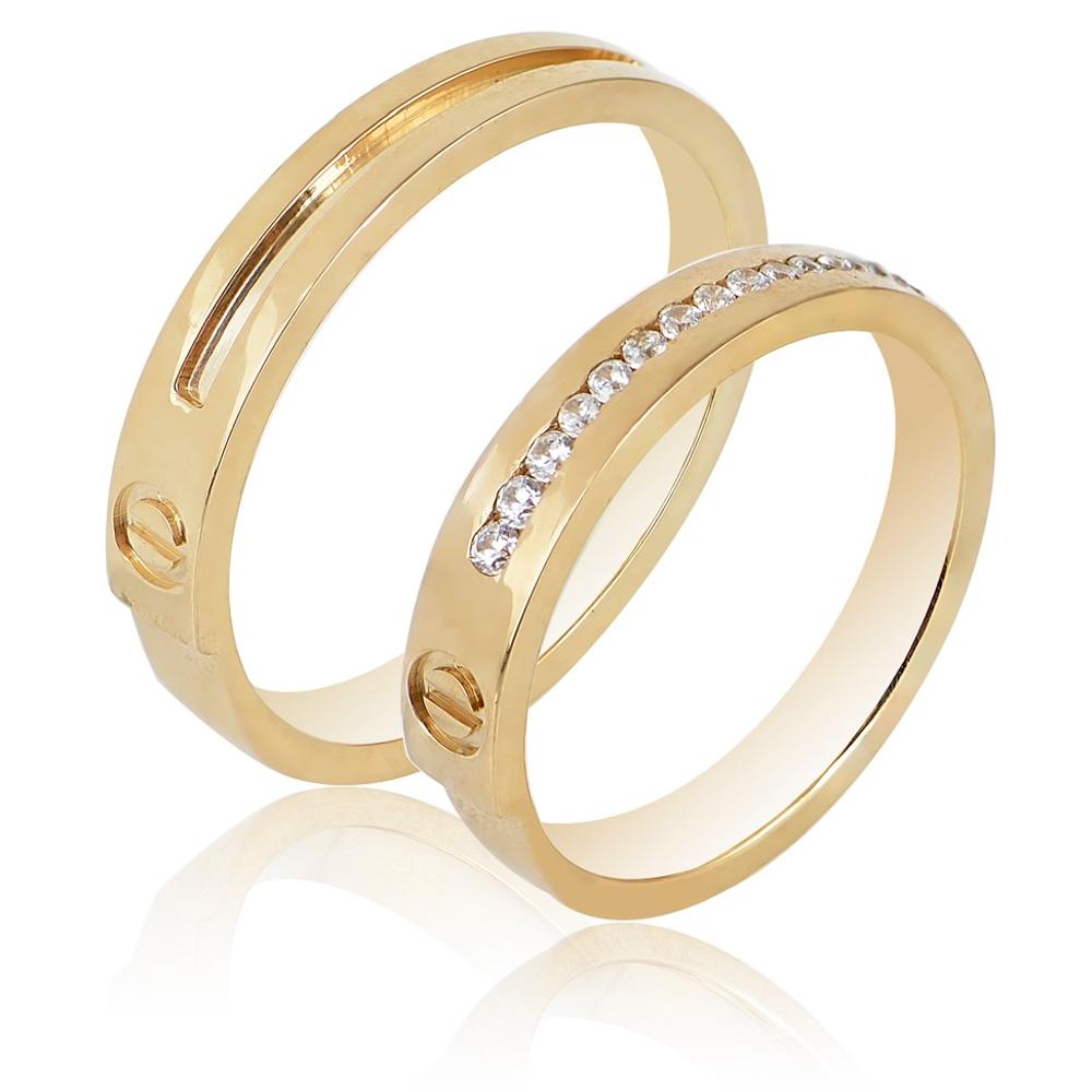 MASCHIO FEMMINA Sottile Plus Collection Wedding Rings Yellow Gold SL111