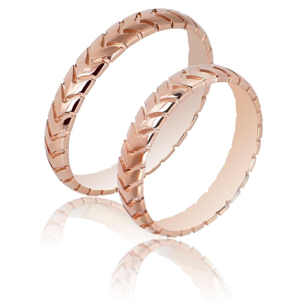 MASCHIO FEMMINA Sottile Plus Collection Wedding Rings Rose Gold SL112