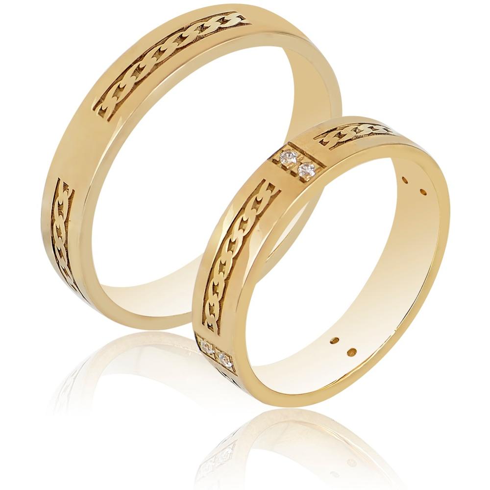 MASCHIO FEMMINA Sottile Plus Collection Wedding Rings Yellow Gold SL121