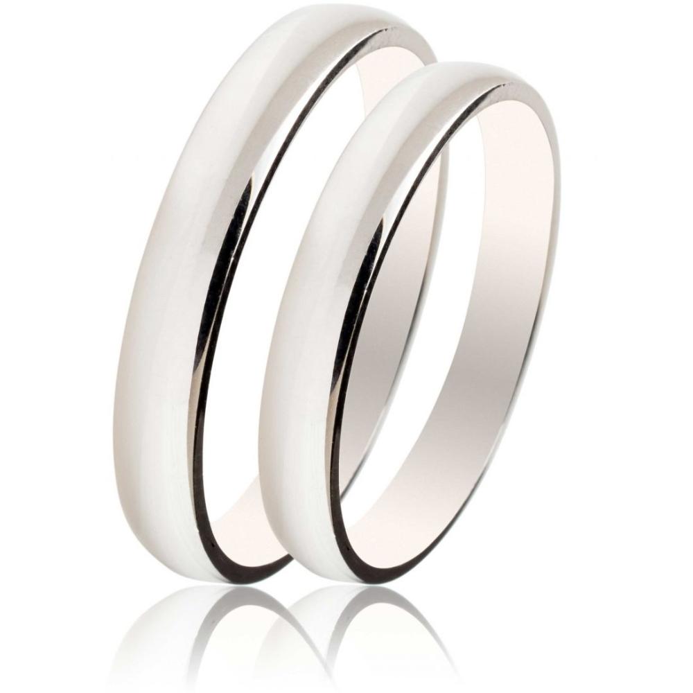 MASCHIO FEMMINA Slim Classic Wedding Rings White Gold SL05